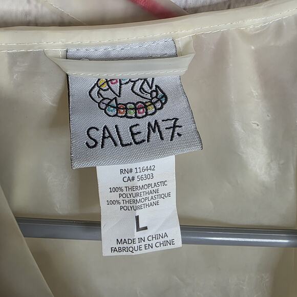 Salem7 x Zumiez Lee Solo Clear Heart Pocket Raincoat Jacket, sz Large - Picture 6 of 6